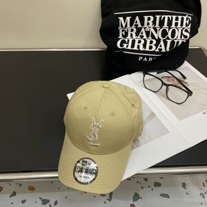 Yves Saint Laurent letter embroidered baseball cap sun hat